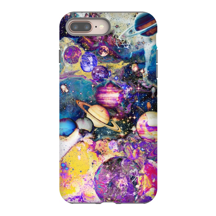 iPhone 7 plus StrongFit Colorful psychedelic space illustration by Oana 