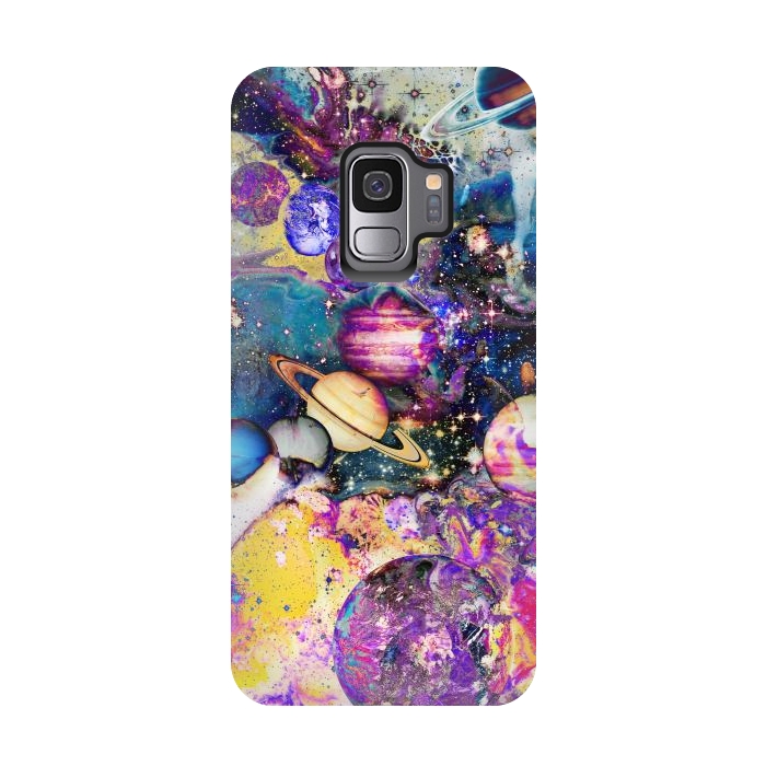 Galaxy S9 StrongFit Colorful psychedelic space illustration by Oana 
