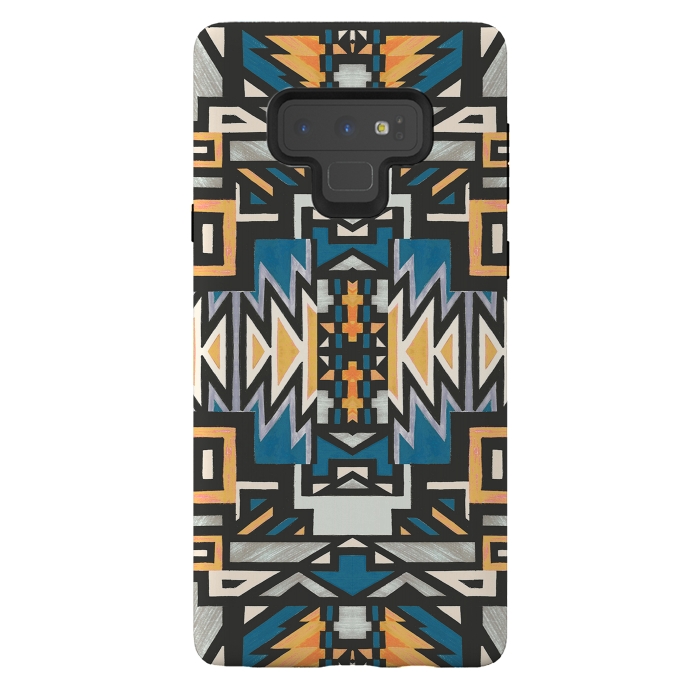 Galaxy Note 9 StrongFit Ethnic tribal native geometric pattern by Oana 