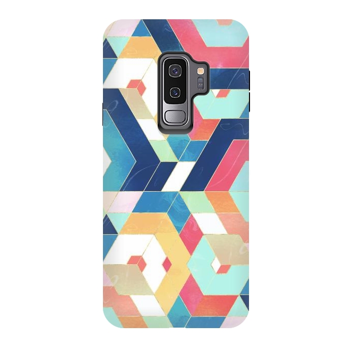 Galaxy S9 plus StrongFit Modern geometric abstract pattern by InovArts