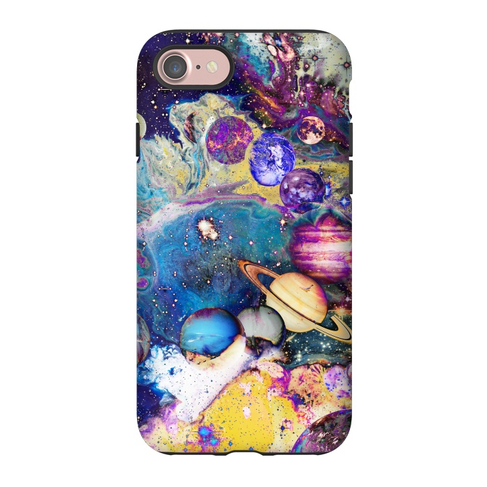 iPhone 7 StrongFit Psychedelic Solar System illustration by Oana 