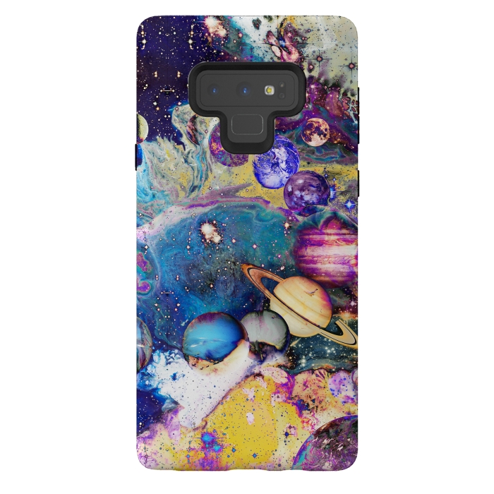 Galaxy Note 9 StrongFit Psychedelic Solar System illustration by Oana 