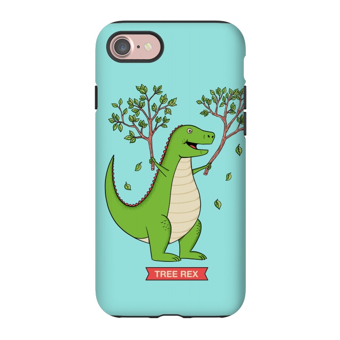 iPhone 7 StrongFit Tree Rex Blue Version by Coffee Man