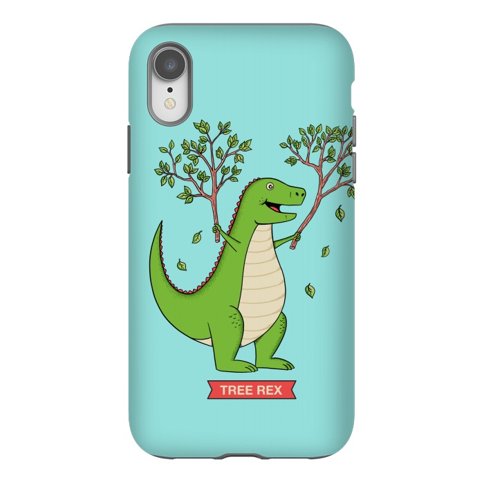 iPhone Xr StrongFit Tree Rex Blue Version by Coffee Man