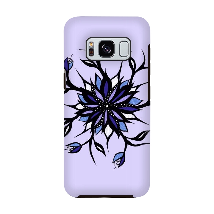 Galaxy S8 StrongFit Gothic Floral Mandala Monsters And Teeth by Boriana Giormova