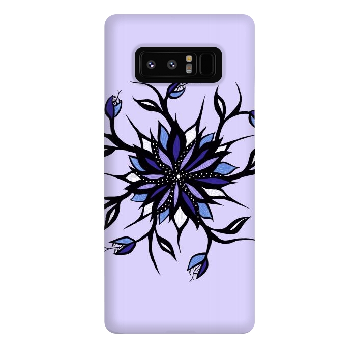 Galaxy Note 8 StrongFit Gothic Floral Mandala Monsters And Teeth by Boriana Giormova