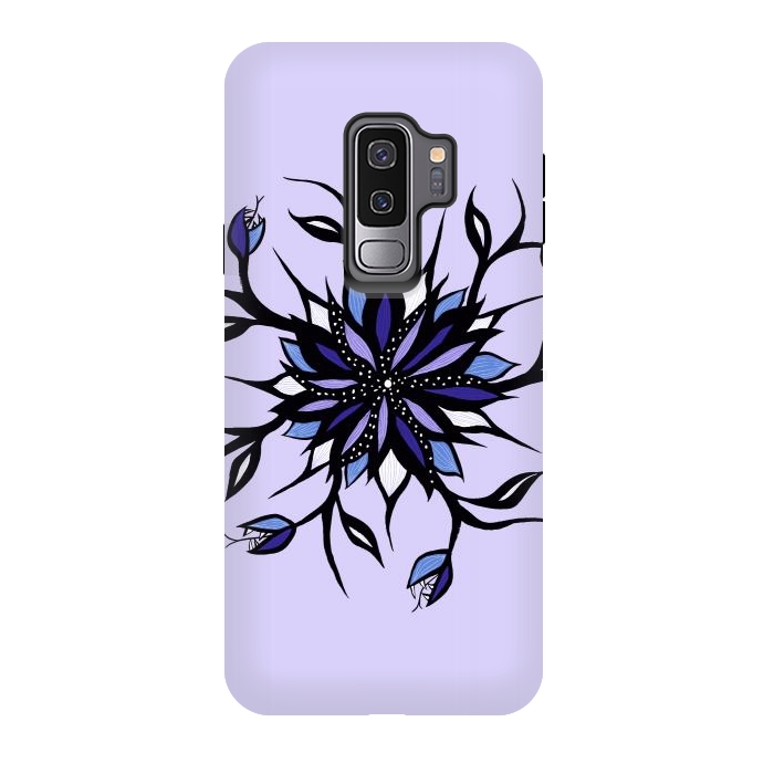 Galaxy S9 plus StrongFit Gothic Floral Mandala Monsters And Teeth by Boriana Giormova
