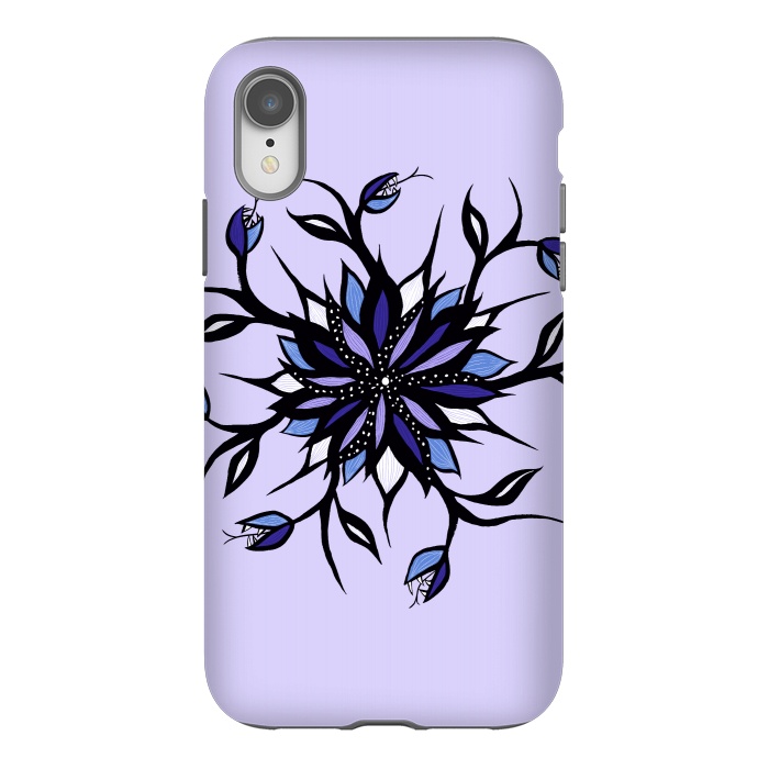 iPhone Xr StrongFit Gothic Floral Mandala Monsters And Teeth by Boriana Giormova