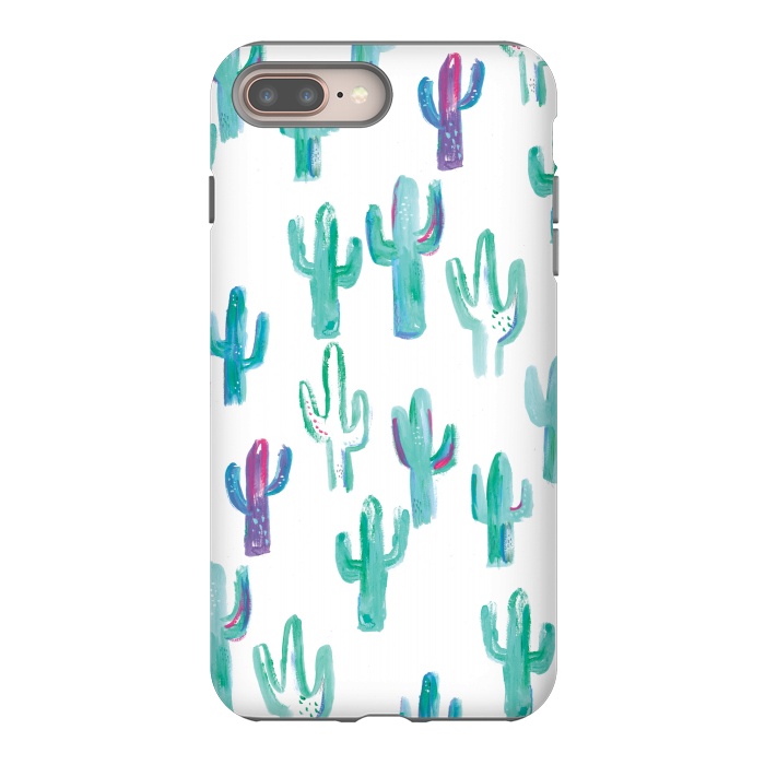 iPhone 7 plus StrongFit Mint cacti by lauradidthis