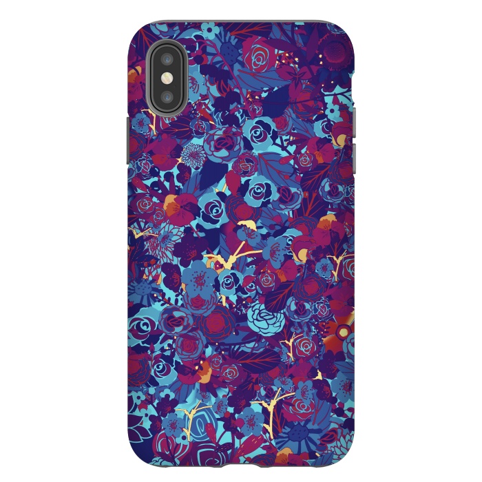 iPhone Xs Max StrongFit Blue floral by Jms