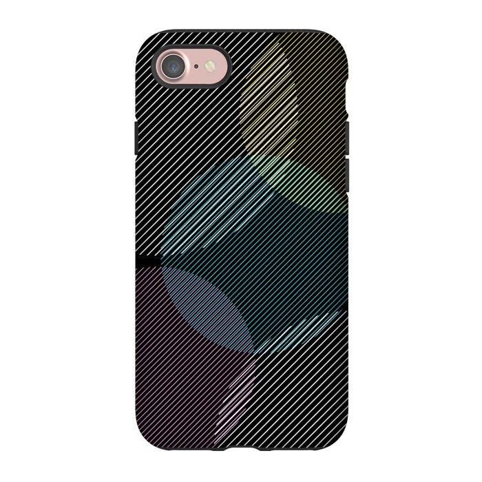 iPhone 7 StrongFit CIRCLE PATTERN WITH LINES by MALLIKA