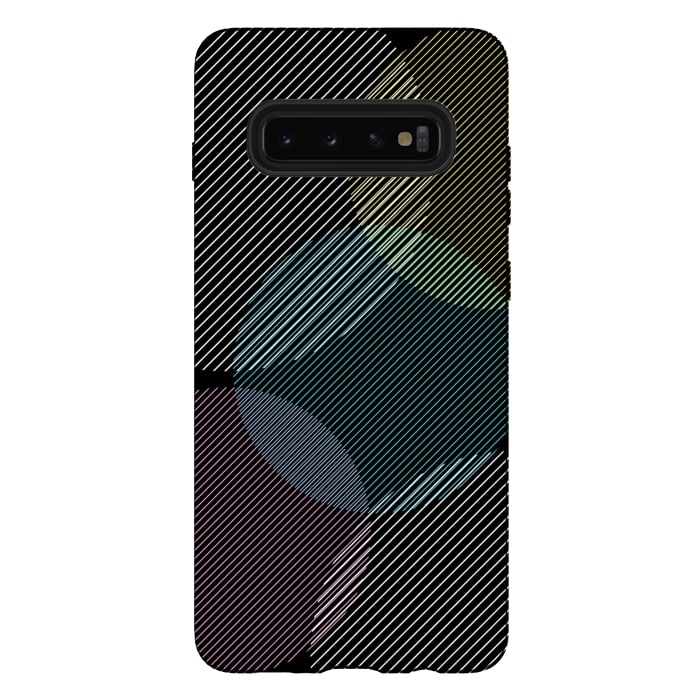 Galaxy S10 plus StrongFit CIRCLE PATTERN WITH LINES by MALLIKA