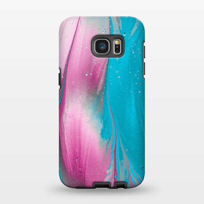 Galaxy S7 EDGE StrongFit Feminine Fantasy Texture Pink Blue by Andrea Haase