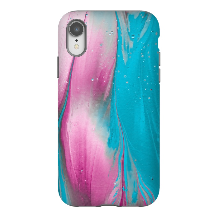 iPhone Xr StrongFit Feminine Fantasy Texture Pink Blue by Andrea Haase