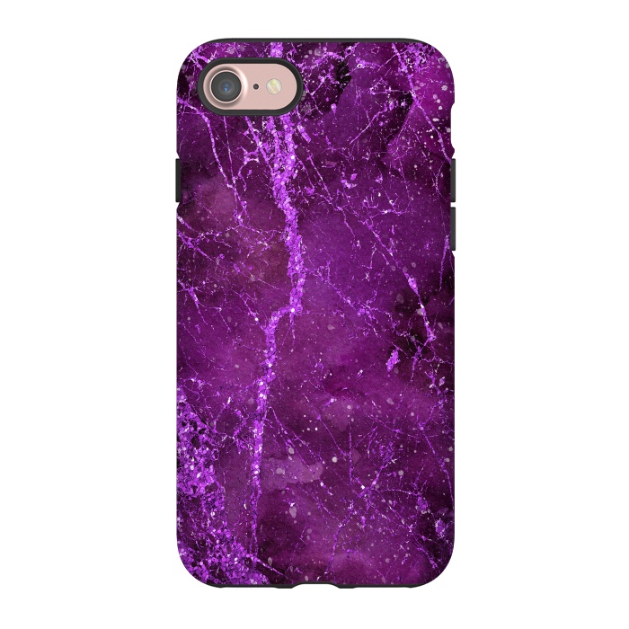 iPhone 7 StrongFit Magic Marble Purple Pink Glamour 2 by Andrea Haase
