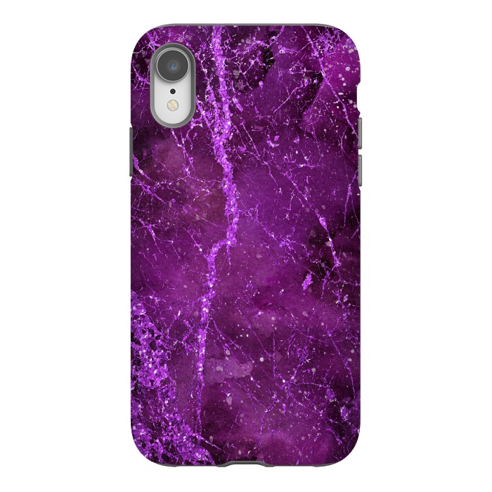 iPhone Xr StrongFit Magic Marble Purple Pink Glamour 2 by Andrea Haase