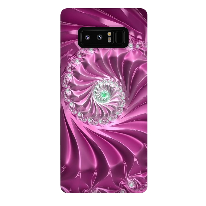 Galaxy Note 8 StrongFit Fractal Glamour In Pink by Andrea Haase