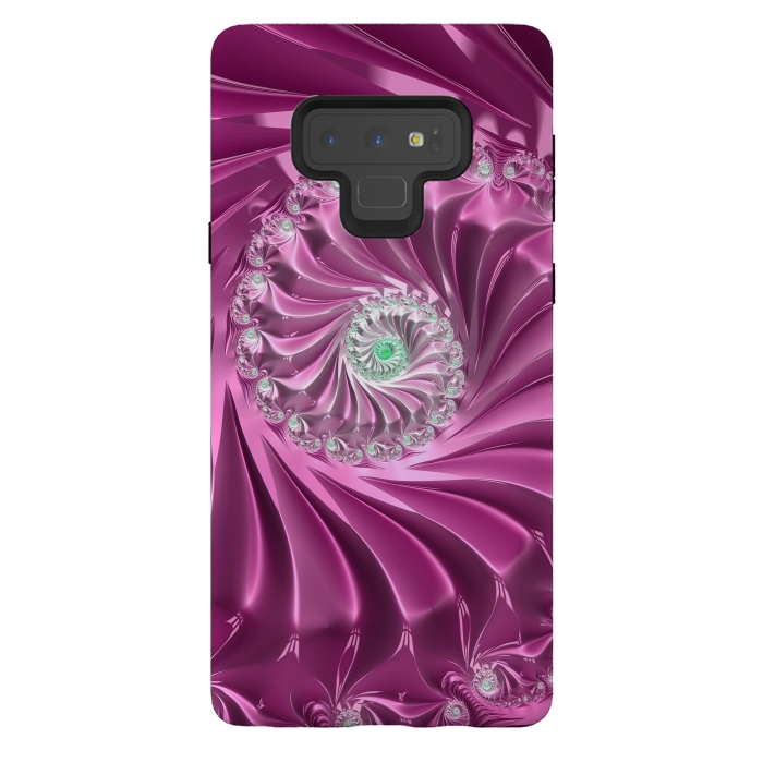 Galaxy Note 9 StrongFit Fractal Glamour In Pink by Andrea Haase