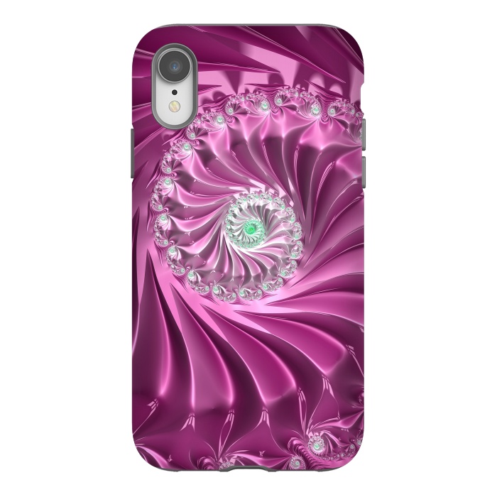 iPhone Xr StrongFit Fractal Glamour In Pink by Andrea Haase