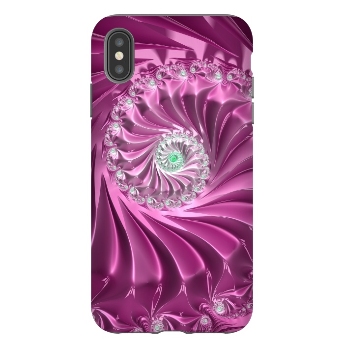 iPhone Xs Max StrongFit Fractal Glamour In Pink by Andrea Haase