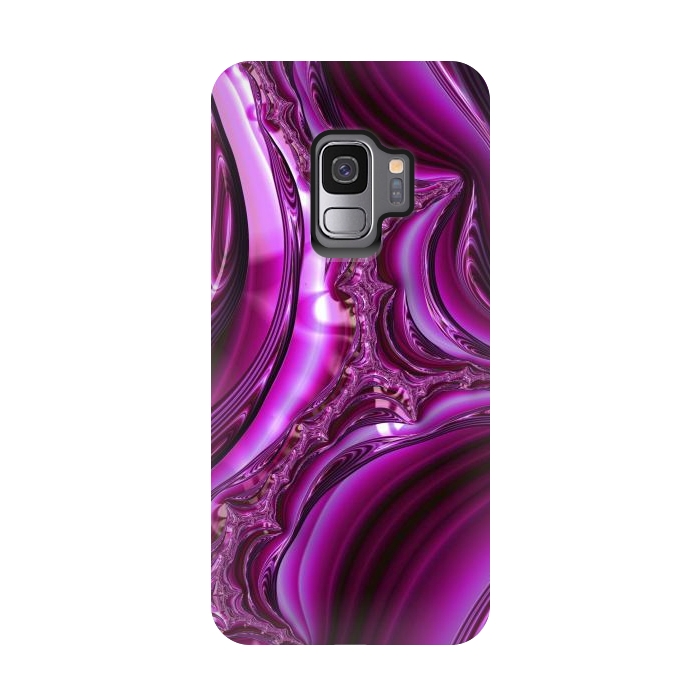 Galaxy S9 StrongFit Pink Fractal Glamour 2 by Andrea Haase