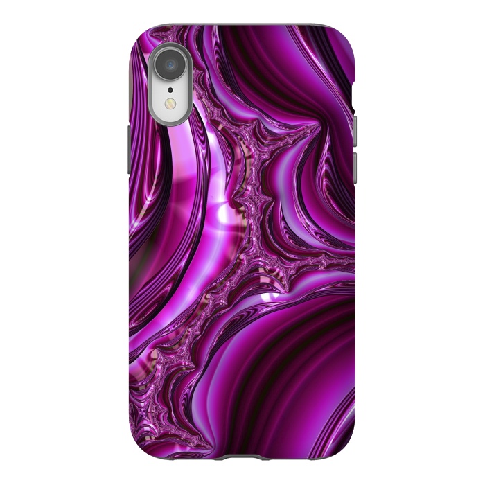iPhone Xr StrongFit Pink Fractal Glamour 2 by Andrea Haase