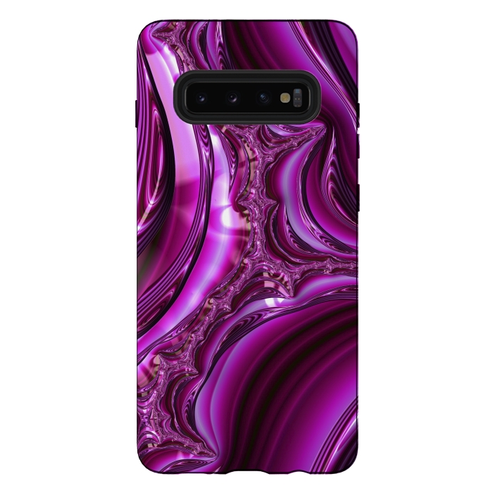 Galaxy S10 plus StrongFit Pink Fractal Glamour 2 by Andrea Haase
