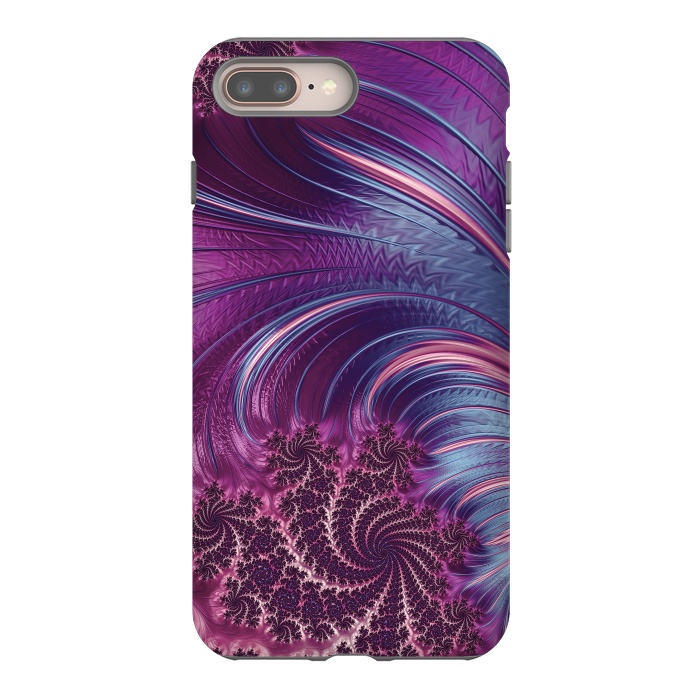 iPhone 7 plus StrongFit Fantastic Pink Fractal Swirls by Andrea Haase