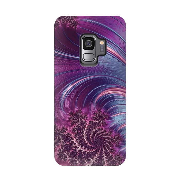 Galaxy S9 StrongFit Fantastic Pink Fractal Swirls by Andrea Haase