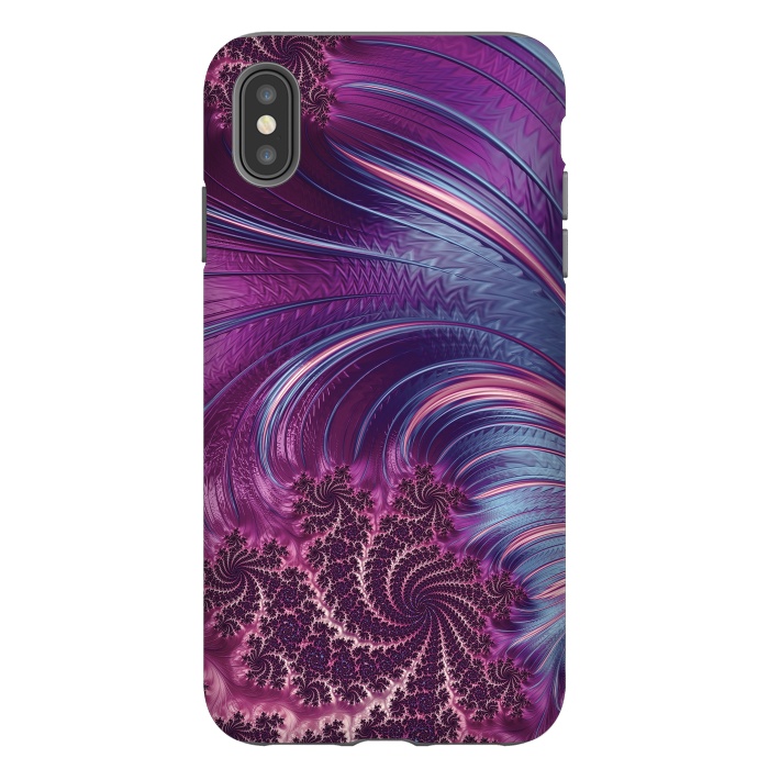 iPhone Xs Max StrongFit Fantastic Pink Fractal Swirls by Andrea Haase