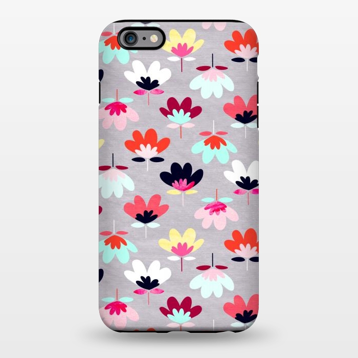 iPhone 6/6s plus StrongFit Textured Fan Flowers - Candy Colors  by Tigatiga