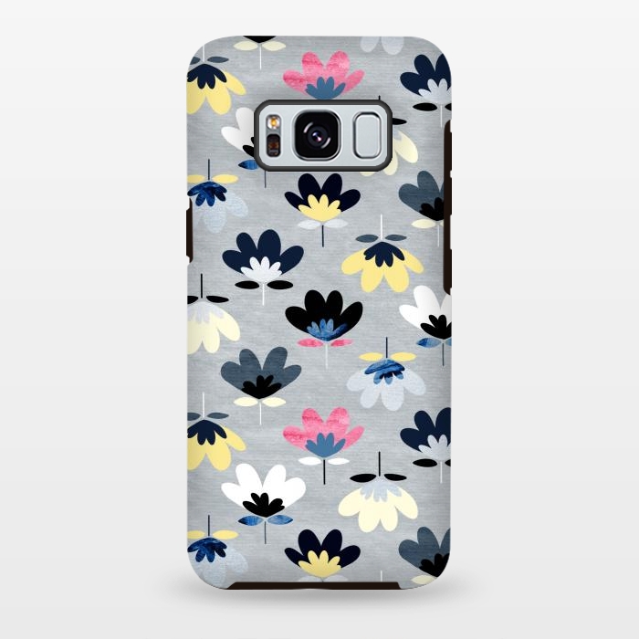 Galaxy S8 plus StrongFit Fan Flowers - Cool Colors  by Tigatiga