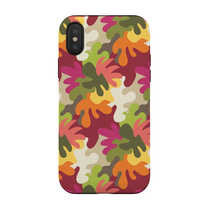 iPhone Xs / X StrongFit Spring Camouflage by Majoih