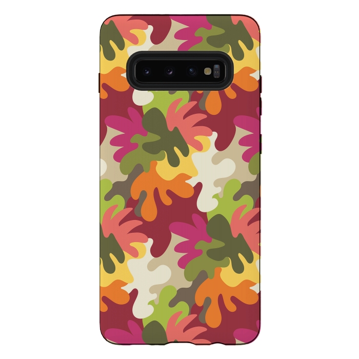 Galaxy S10 plus StrongFit Spring Camouflage by Majoih