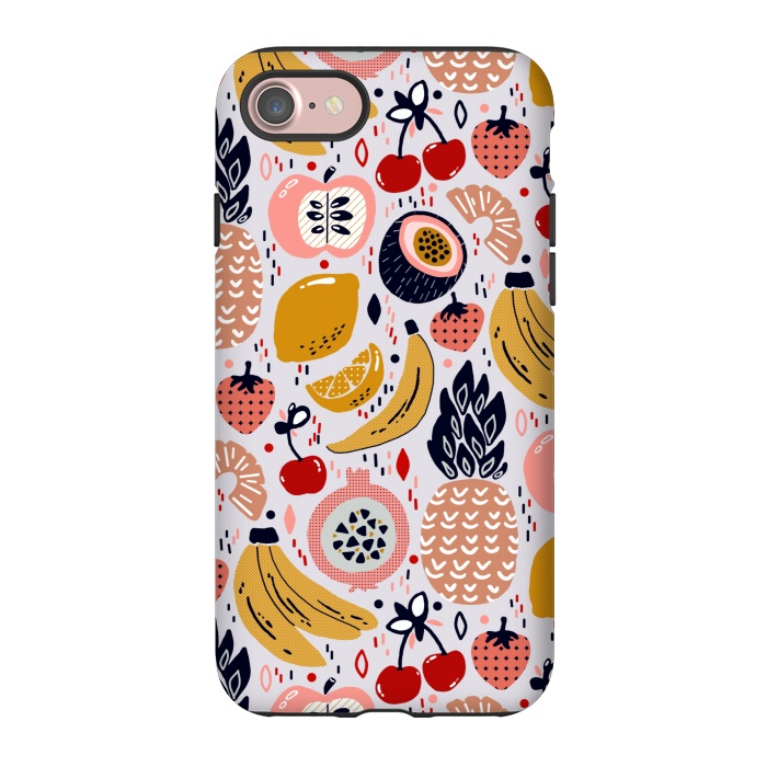 iPhone 7 StrongFit Pastel Funky Fruit  by Tigatiga