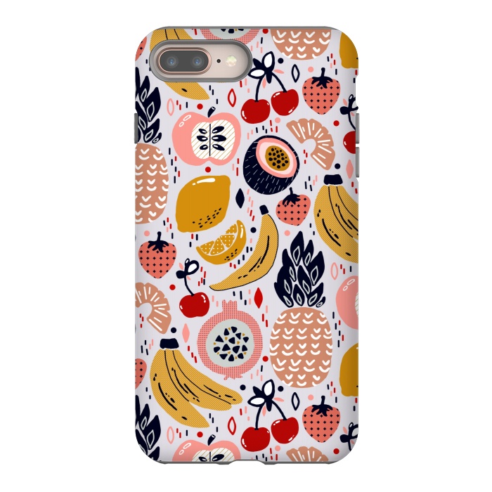 iPhone 7 plus StrongFit Pastel Funky Fruit  by Tigatiga