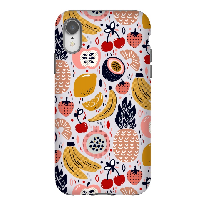 iPhone Xr StrongFit Pastel Funky Fruit  by Tigatiga