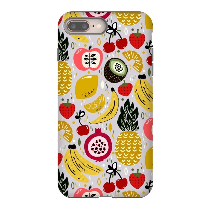 iPhone 7 plus StrongFit Tropical Fresh Funky Fruit  by Tigatiga