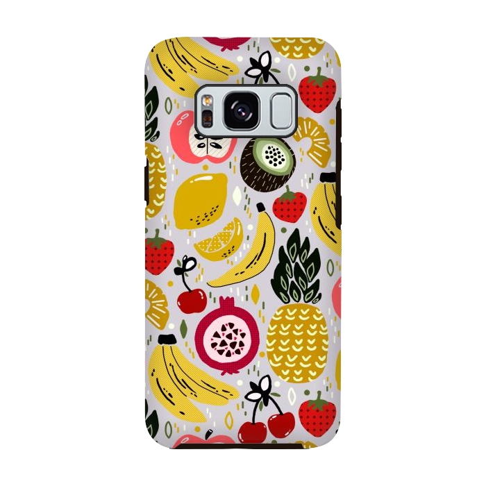 Galaxy S8 StrongFit Tropical Fresh Funky Fruit  by Tigatiga