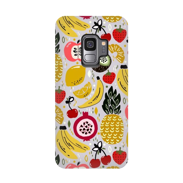 Galaxy S9 StrongFit Tropical Fresh Funky Fruit  by Tigatiga