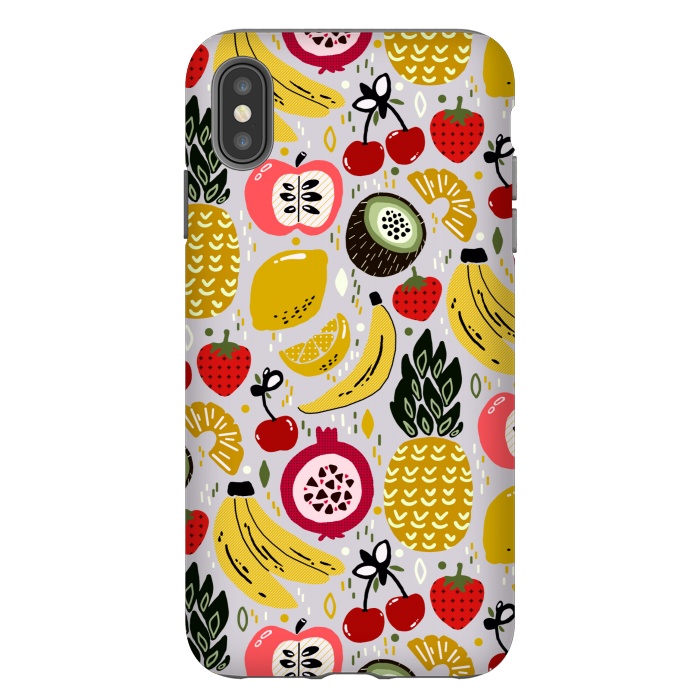 iPhone Xs Max StrongFit Tropical Fresh Funky Fruit  by Tigatiga