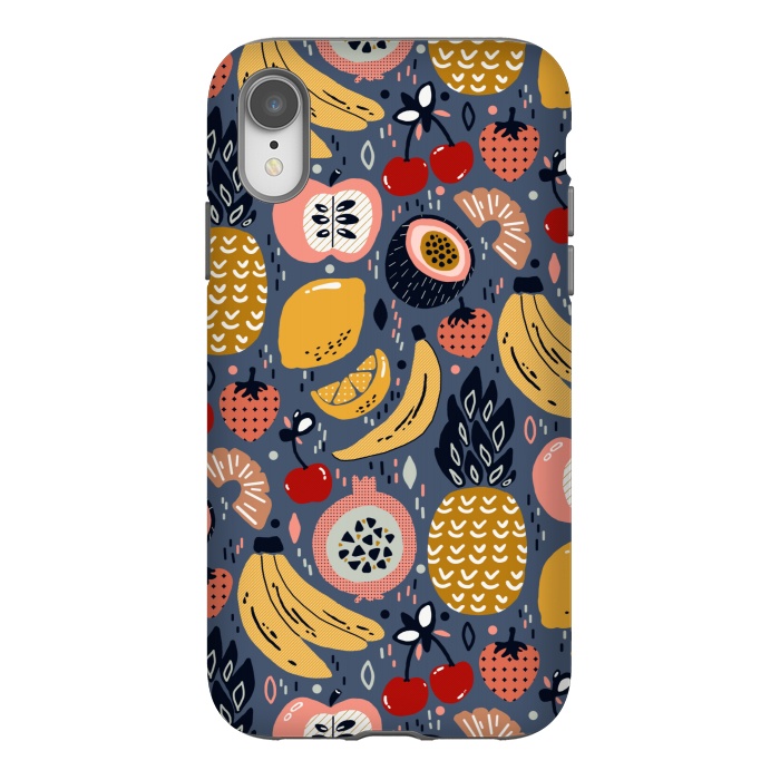 iPhone Xr StrongFit Winter Funky Fruit  by Tigatiga