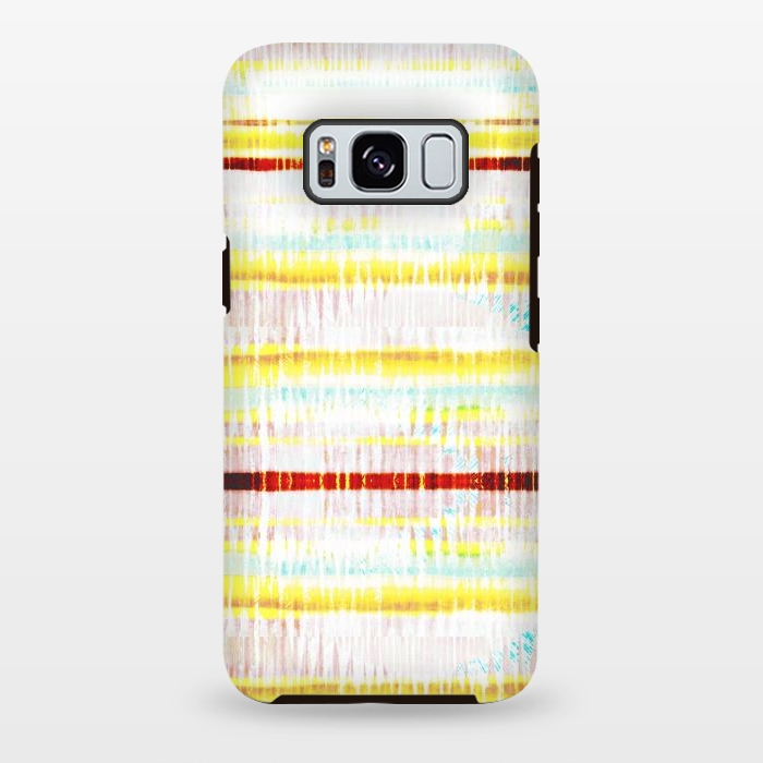 Galaxy S8 plus StrongFit Ethnic vibrant stripes brushstrokes by Oana 