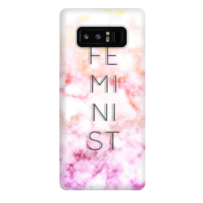 Galaxy Note 8 StrongFit Feminist - minimal typography on gradient marble by Oana 