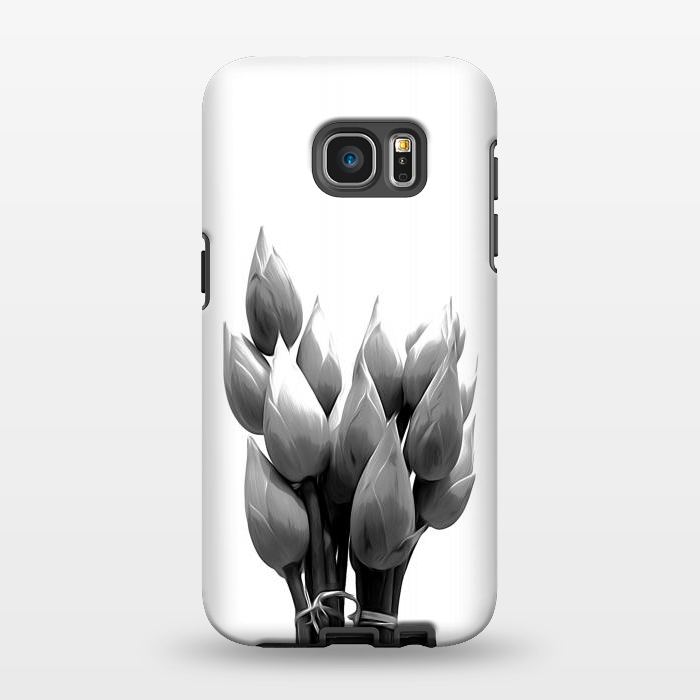 Galaxy S7 EDGE StrongFit Black and White Lotus by Alemi