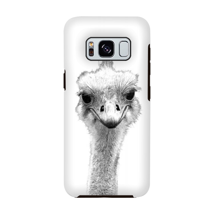 Galaxy S8 StrongFit Black and White Ostrich by Alemi