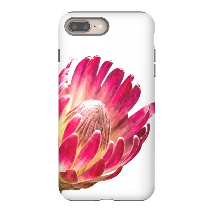 iPhone 7 plus StrongFit Pink Protea Minimal Flower by Alemi