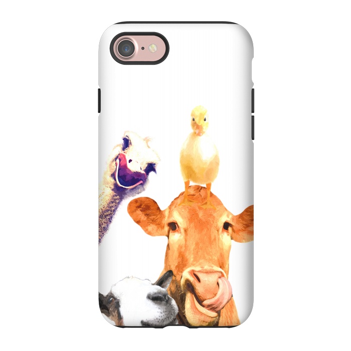 iPhone 7 StrongFit Funny Farm Animals Portrait by Alemi