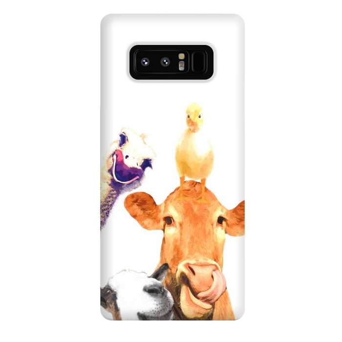 Galaxy Note 8 StrongFit Funny Farm Animals Portrait by Alemi