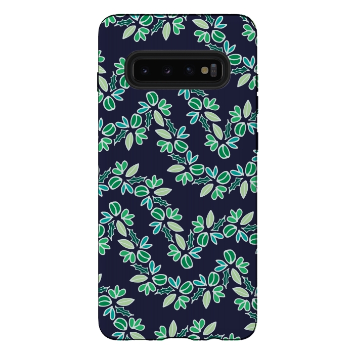 Galaxy S10 plus StrongFit Lush Leaves by Shelley Schmidt